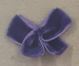 Purple color example of Vintage Velvet Back Bows : rare