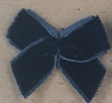 Royal Blue color example of Vintage Velvet Back Bows : rare
