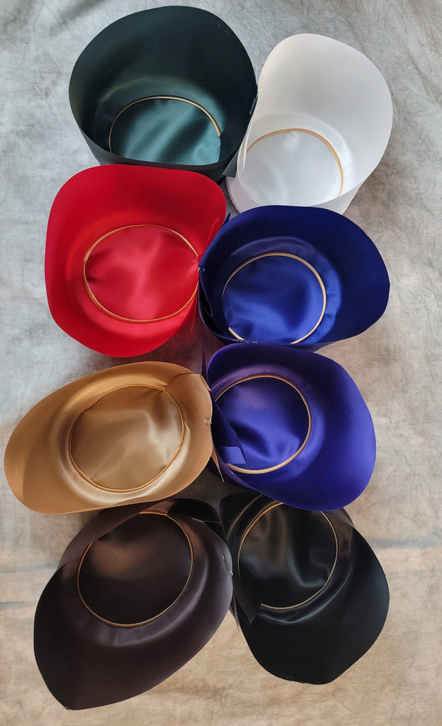 3 Pack solid color Hat Liners w/ Piping