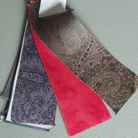 custom liner and branding projects group shot of red, brown, purple, and assorted other colors