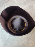 Brown with Gold Piping color example of Hat liner with Piping
