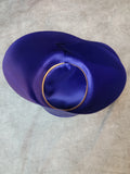 Purple with Gold Piping color example of Hat liner with Piping