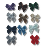 Group shot of available colors of Vintage Velvet  Back Bows : rare