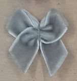 Pewter color example of Vintage Velvet Back Bows : rare