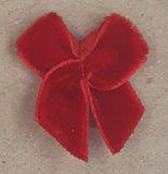 Red color example of Vintage Velvet Back Bows : rare